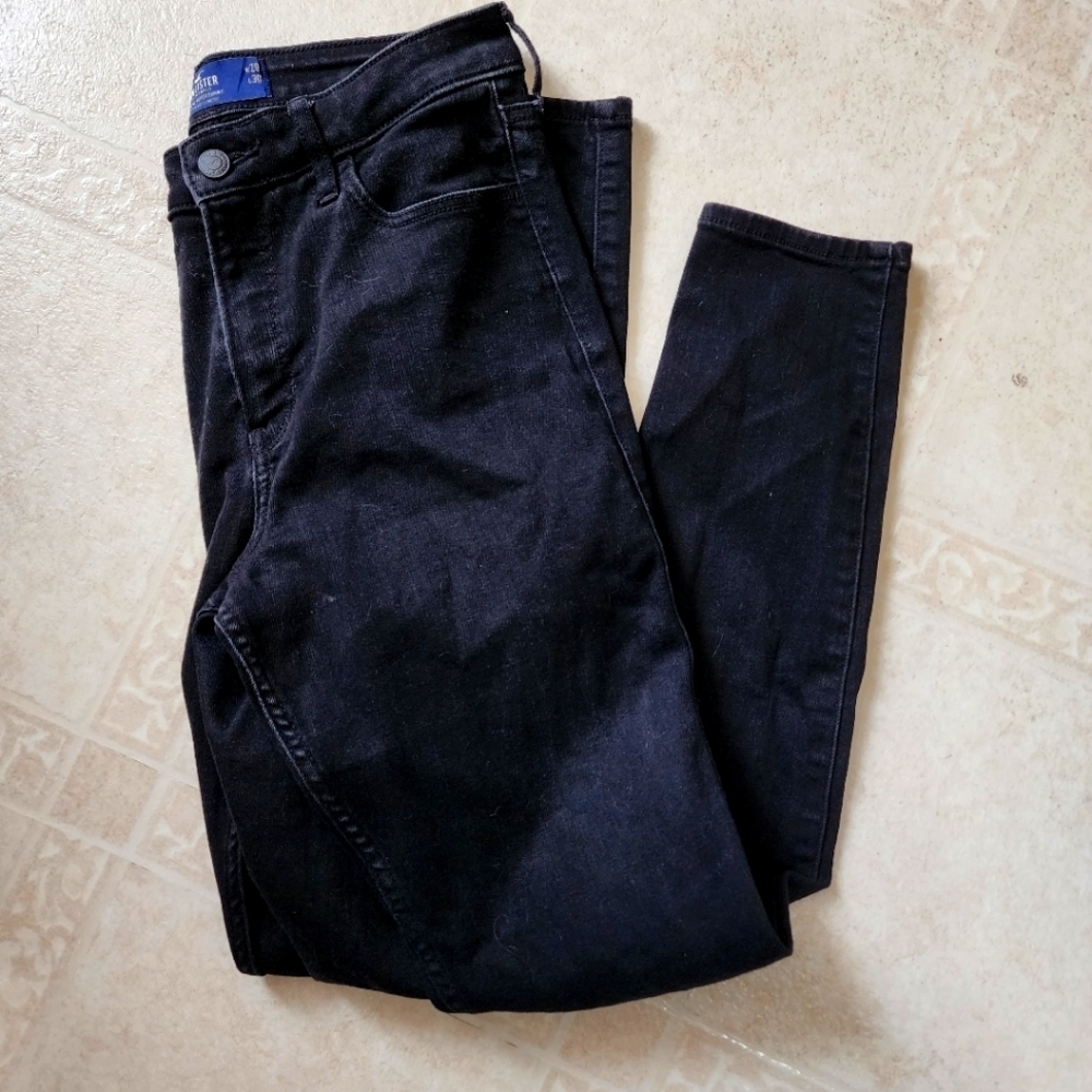 Hollister Black high rise super skinny soft stretch jeans size 9L W29 L 30 - Picture 2 of 11